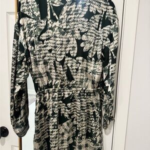 Ramy Brook Green and White Floral Dress